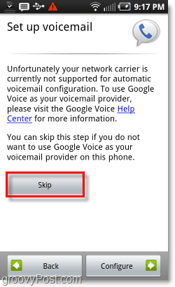 Configuration de Google Voice sur Android Mobile Voicemail