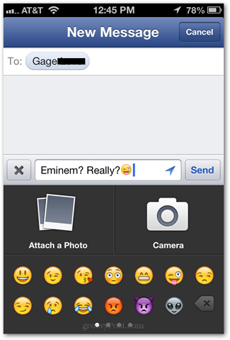 application facebook native emoji