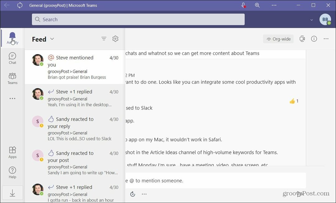 Application Web Microsoft Teams