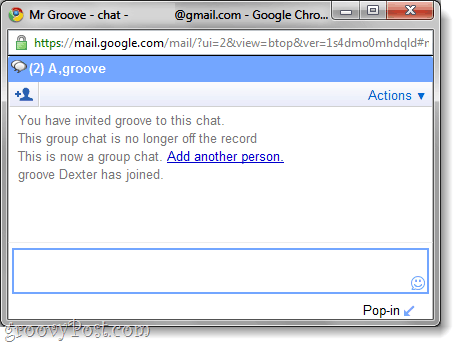 chat en groupe dans le chat gmail