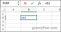 Une référence circulaire directe dans Excel