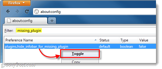 Nom de préférence missing_plugin dans Firefox 4