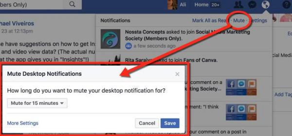 Facebook a simplifié la désactivation des notifications de bureau avec un nouveau.