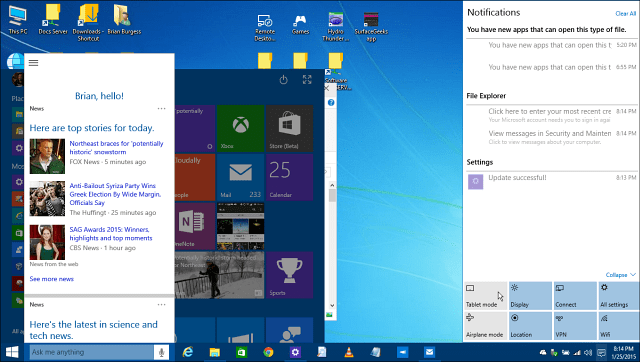 Aperçu technique de Windows 10