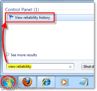 rechercher l'historique de fiabilité de windows 7