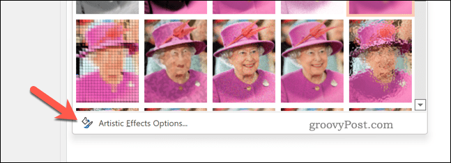 Modification des options d'effets artistiques d'image dans PowerPoint