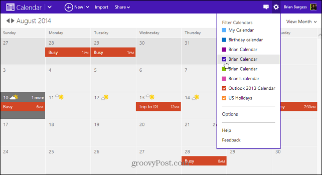 Comment exporter le calendrier Outlook 2013 du bureau vers Outlook.com