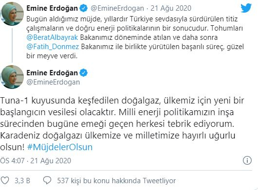 Emine Erdogan partage