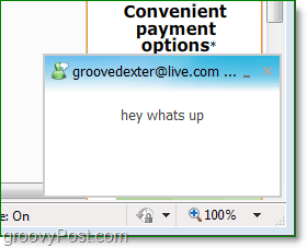 où trouver les fenêtres contextuelles de Windows Live Messenger lors de l'utilisation de la messagerie du navigateur en ligne