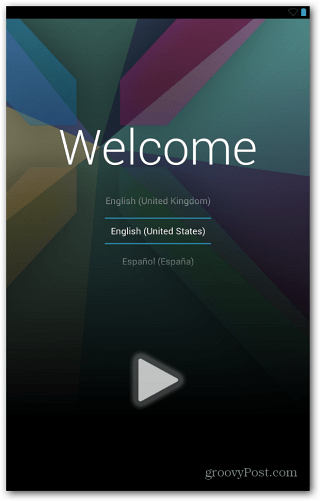 Écran d'accueil du Nexus 7