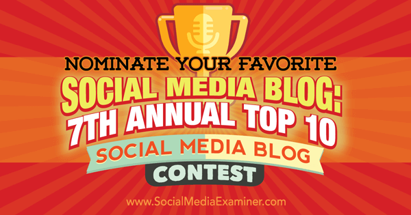 meilleur concours de blog sur les réseaux sociaux