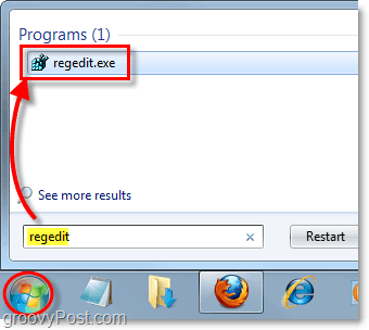 comment démarrer l'éditeur de registre dans Windows 7
