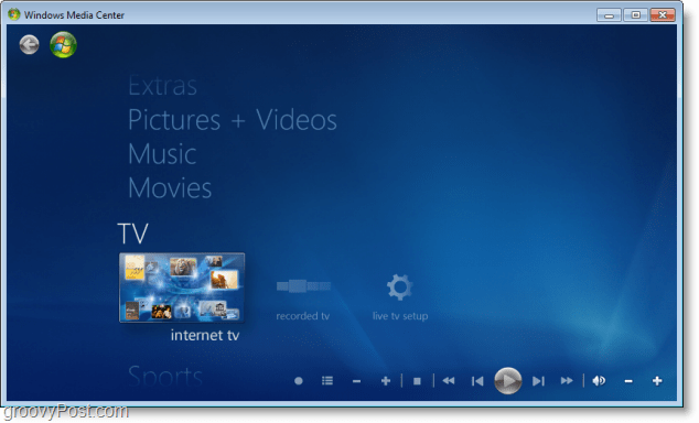 Windows 7 Media Center - Internet TV fonctionne maintenant!