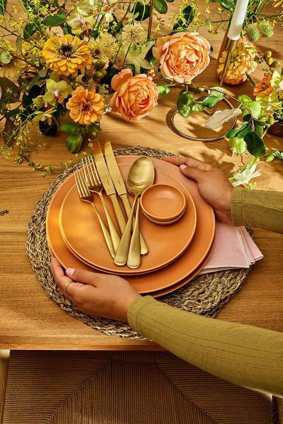 décoration de table d'automne