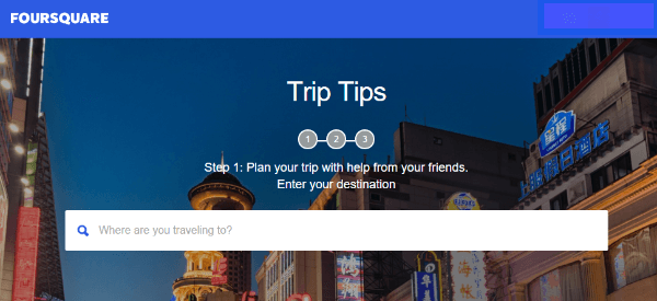 conseils de voyage Foursquare