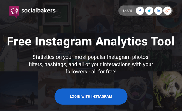Connectez-vous avec Instagram pour accéder au rapport gratuit de Socialbakers.