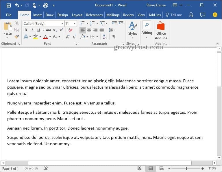 Comment insérer du texte Lorem Ipsum dans Microsoft Word 2010 et 2007
