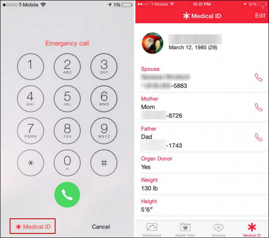 Astuce iOS 8: utilisez votre téléphone comme identifiant médical