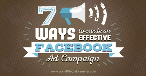 créer des campagnes publicitaires Facebook efficaces