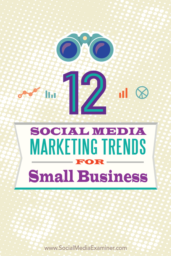 douze tendances marketing sur les réseaux sociaux pour les petites entreprises