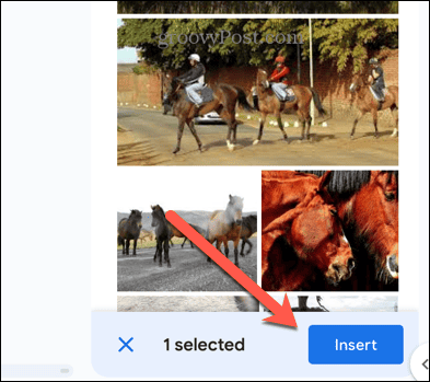 google diapositives insérer une image