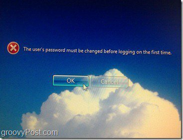 Pop-up que l'utilisateur change beaucoup de mot de passe