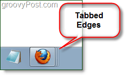 bords ventilés ou à onglets sur l'icône Firefox dans la barre des tâches