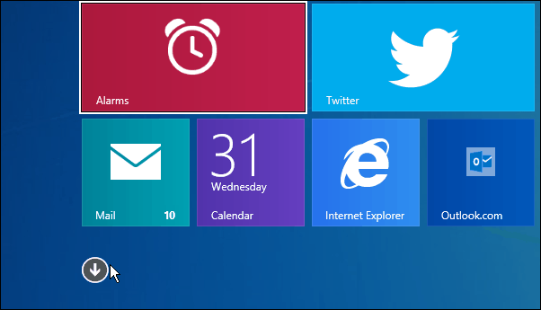 Windows 8.1 vers le bas