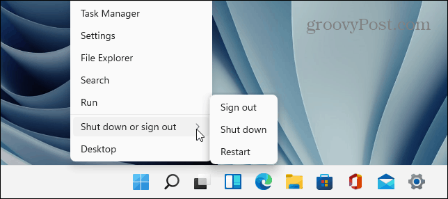 Arrêter le bouton Démarrer de Windows 11