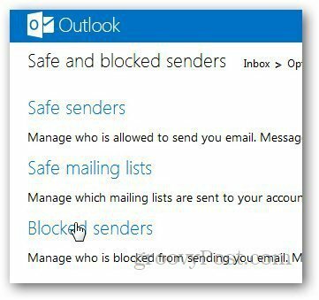 Liste bloquée Outlook 3