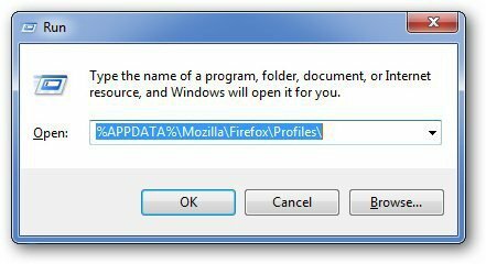 exécuter le menu Firefox