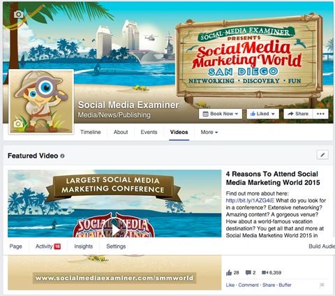 SMMW15 vidéo vedette facebook avec lien