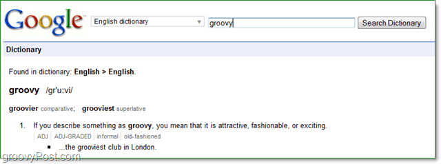 recherchez vos mots difficiles en utilisant le dictionnaire google