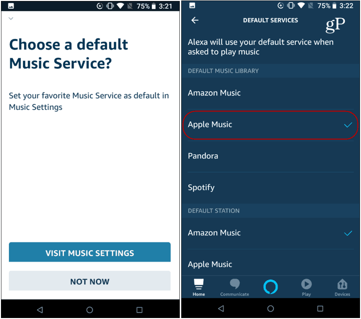 Définir Alexa par défaut pour Apple Music