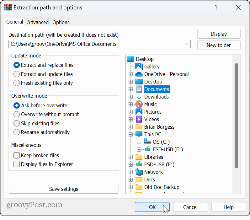 Ouvrir les fichiers RAR sous Windows 