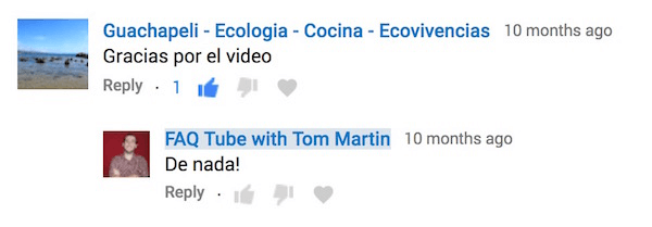 Répondez aux commentaires YouTube dans la langue du commentateur.