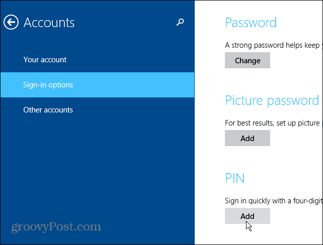 Options de connexion Windows