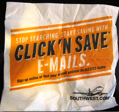 campagne de serviettes de marketing par e-mail