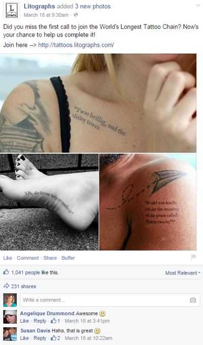 post facebook tatouage litographe