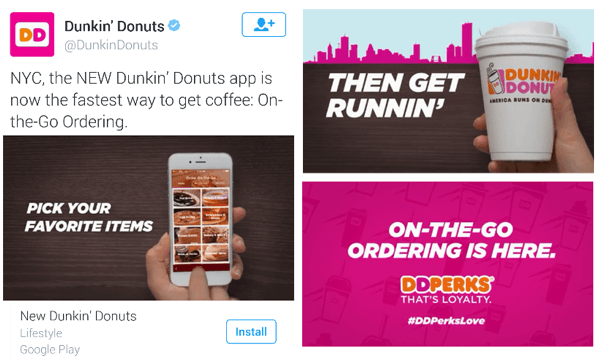 Dunkin Donuts annonce vidéo Twitter