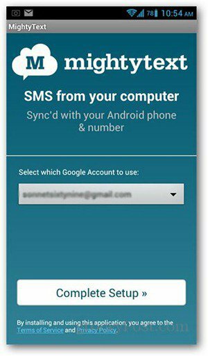 application android mightytext