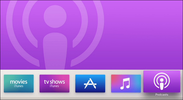 Podcasts Nouvelle Apple TV