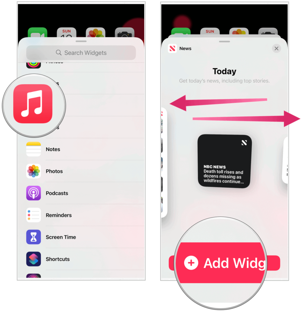 iOS 14 ajouter un widget