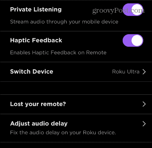 Utiliser le mode d'écoute privé sur Roku