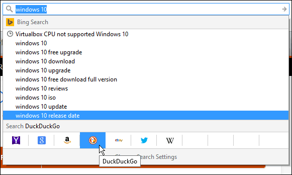 Boîte de recherche Firefox
