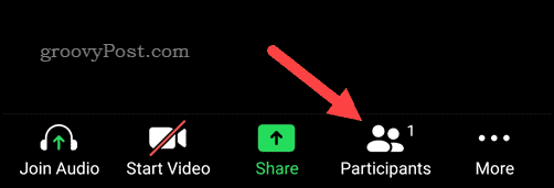 Ouvrir le menu Zoom participants sur mobile