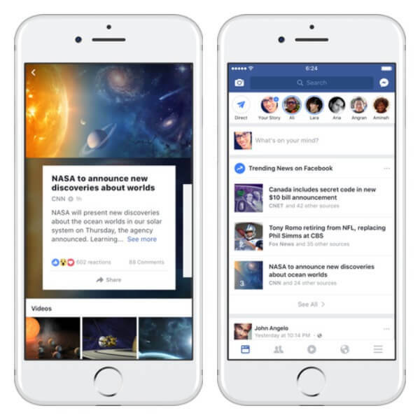 Facebook a repensé la page de résultats des tendances sur iPhone et teste une nouvelle façon de permettre aux utilisateurs de trouver plus facilement une liste de sujets tendance dans le fil d'actualité.