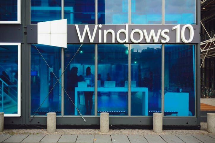 Pavillon promotionnel de Microsoft Windows 10
