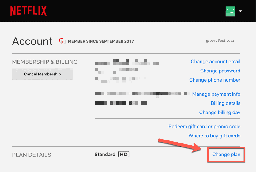 Changer le plan d'abonnement Netflix