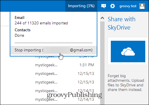 Importation de la progression